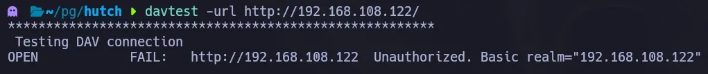 davtest results