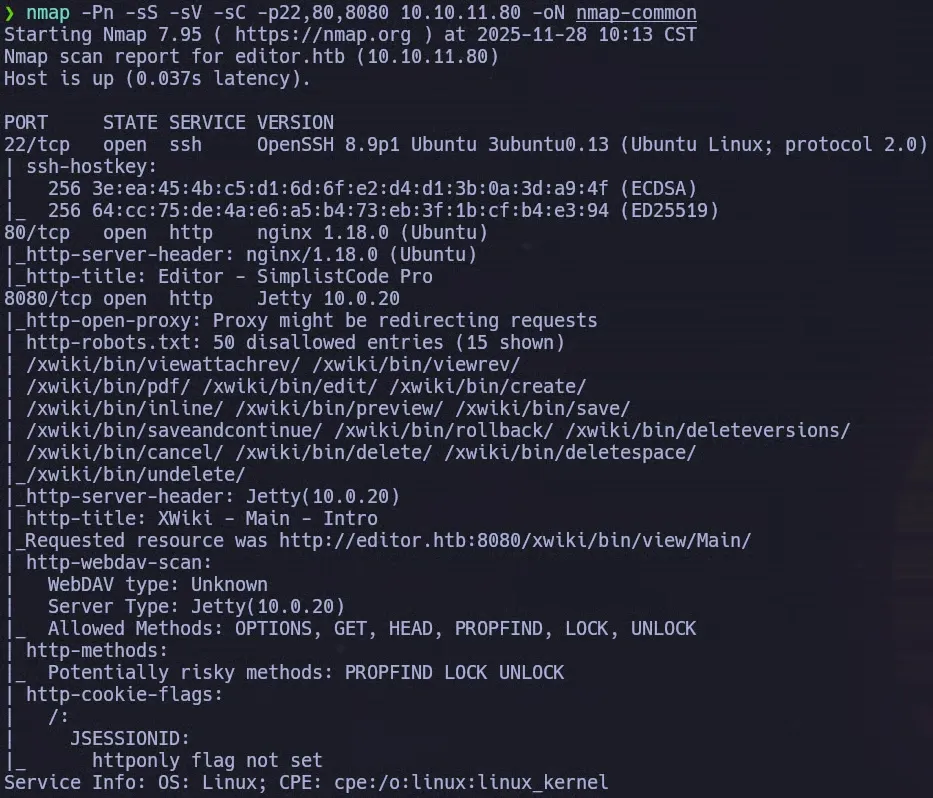 Nmap Common Scan