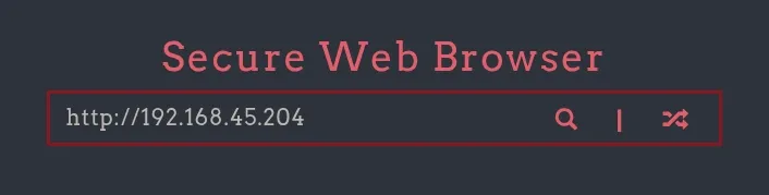 Attacker IP entered into the search bar to trigger SSRF
