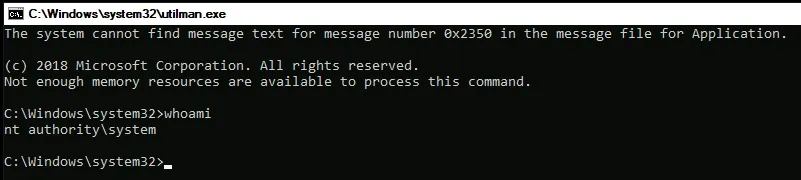 SYSTEM shell obtained by triggering Ease of Access button on RDP login screen