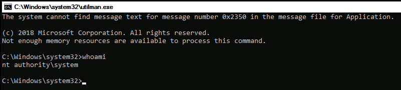 SYSTEM shell obtained by triggering Ease of Access button on RDP login screen