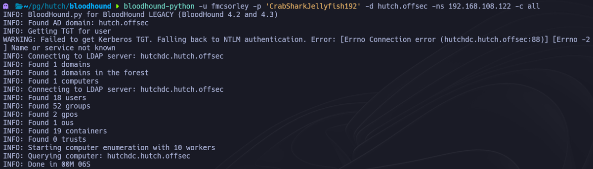 recolección bloodhound-python