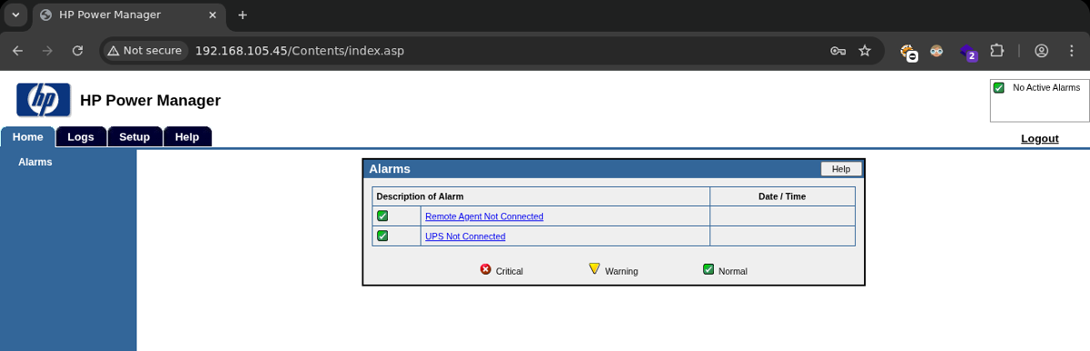 dashboard HP Power Manager